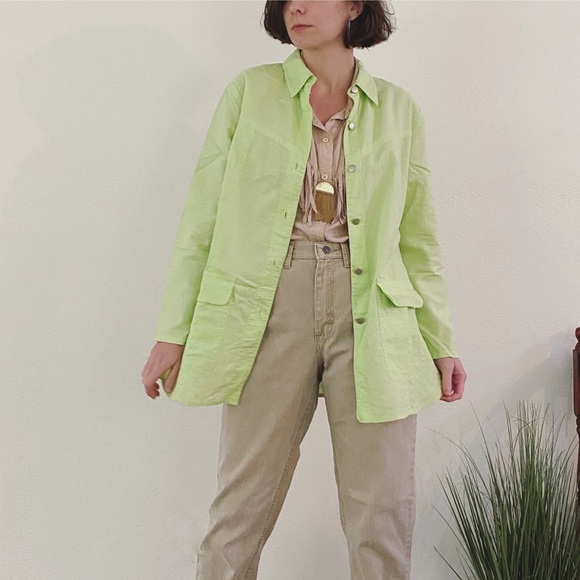 Vintage Jackets & Blazers - SALE🌼Vintage linen + cotton chore coat